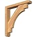 Ekena Millwork 3 1/2"W x 20"D x 20"H Merced Craftsman Smooth Bracket w/Offset Brace, Western Red Cedar