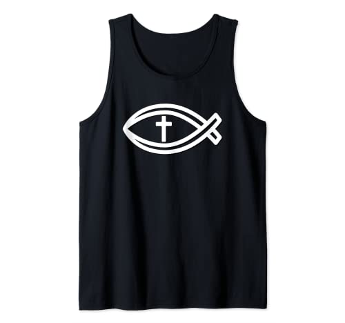Ichthys Cross Jesus Christ Christianity God Christian Gospel Tank Top