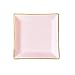 Pink Square Jewelry Dish Trinket Tray Ring Tray Small Ring Holder Ceramic Bridesmaid Gift Gold and Pink Chic Modern Office Decor Accent