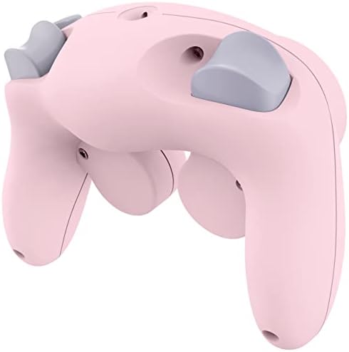 eXtremeRate Cherry Blossoms Pink Faceplate Backplate for Nintendo GameCube Controller, Soft Touch Replacement Housing Shell Cover w/Buttons for Nintendo GameCube Controller - Controller NOT Included