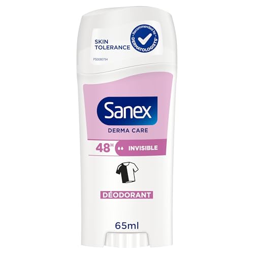 SANEX - Derma Care Invisible 48h Deodorante Stick 65ml – freschezza di lunga durata contro sudore e cattivi odori – rispetta la pelle– non contiene alcool* – protegge dalle macchie