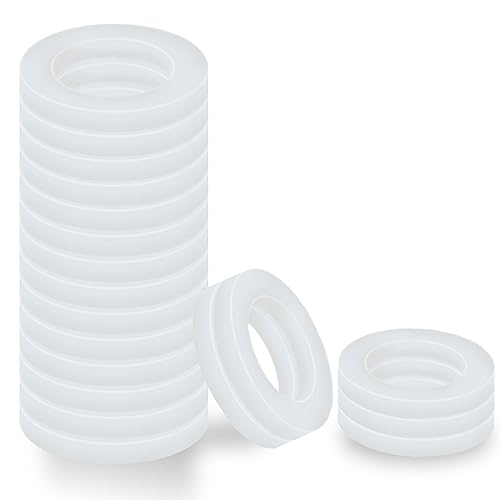 Drenky 20 Stück Dichtung 3/4 Zoll Unterlegscheiben Gummi, Dichtungsringe O-Ringe Flachdichtung Wasserdichtes Gummidichtung Dichtungen für Duschkopf, Wasserhahn und Duschschlauch, Weiß
