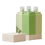 Reiseflaschen für Toilettenartikel – 4 in 1, wiederverwendbar, auslaufsicher | Wiederverwendbare Behälter für Toilettenprodukte – für Lotion, Creme, Shampoo, Shampoo, Campin