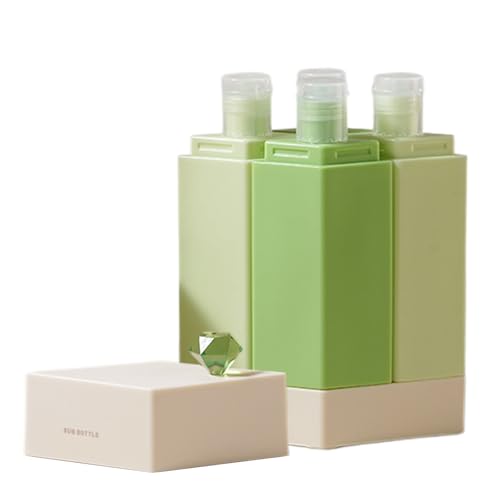 Flacons de Voyage pour Produits de Toilette - 4 En 1 Anti- Rechargeables Vides | Contenants Nomades Réutilisables Pour Produits De Toilette - Pour Crème Shampoing Gel Douche Savon Liquide Voyage