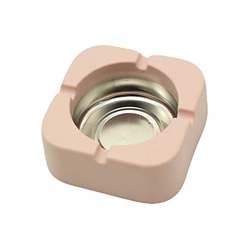 Cendrier pour intérieur extérieur carré rose de table pub et bureau à domicile