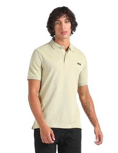 Calvin Klein Polo piqué élastique / Homme Eucalyptus
