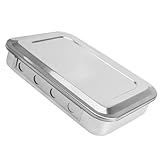 POPETPOP Sterilisationsbox aus Edelstahl mit Deckel und Belüftungsloch Robustes Quadratisches Tablett für Zuhause Medizinische Sterilisationswanne Kompakt und Vielseitig