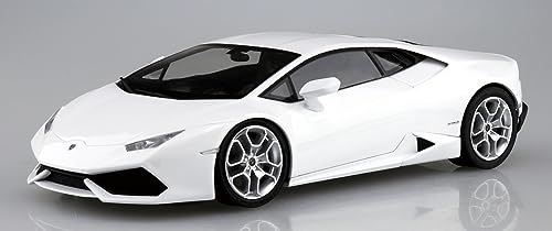 Aoshima 1/24 Lamborghini Huracan Blanco Pre-pintado miniatura 2