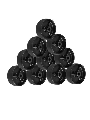 Roulettes en PP noir 3 pouces 75mm trou 8mm pour machine de plastique