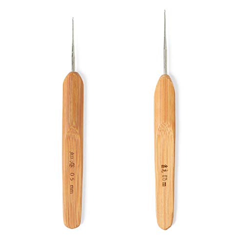 Dreadlock Crochet Hook 0.5mm 0.75mm Two Hair Extensions Weaving Dreadlock Needle Tool for Braid Craft Dreadlock Hook Tool