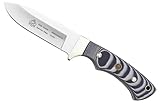 Puma SGB Coyote Layered Black G10 Fixed Blade Hunting Knife with Leather Sheath