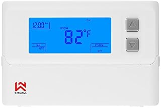 Non-programmable Thermostat, Heat Pump Thermostat 24 Volt With Backlit Digital Display For Room