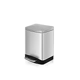 Veelesa 1.6 Gal./6 Liter Stainless Steel Rectangular Step-on Small Kitchen Trash Can