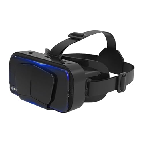 ieron Gafas de realidad virtual 3D VR con auriculares de realidad virtual, panorámica de 360°, pantalla grande An-Ti, luz azul, distancia ajustable de pupila para películas y juegos