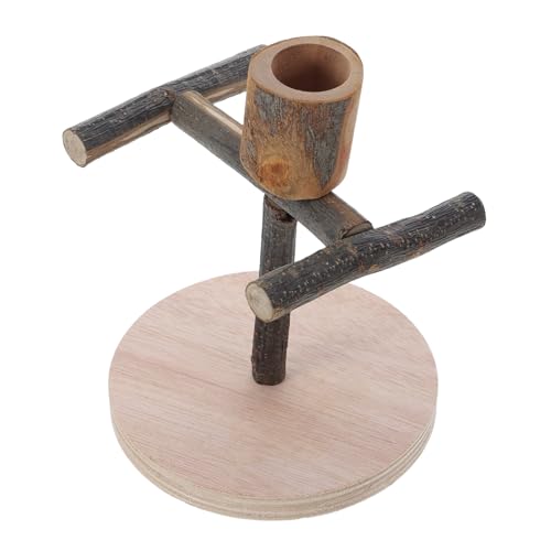 SUPVOX Portable Parrot Playstand Feeding Cup Training Stand for Cockatiel Parakeet Cage Accessories