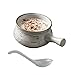 YGB Ciotole per zuppa Ciotola per zuppa con Manico e Cucchiaio, 22 OZ, Ciotola per zuppa di cipolle, Adatta al microonde e al Forno, Ciotola per la Colazione per Cereali.-Bianco