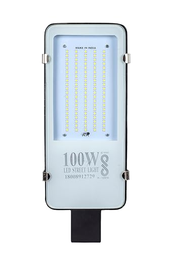 PE 100W BIS Approved Aluminium LED Street Light - Waterproof IP65, 140 Lumens/Watt, Cool White for Highway, Road, Factory, Parking | Heavy Duty, 2 Year Warranty (Pack of 1) discount deal