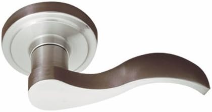 Better Home Products Twin Peaks Privacy Lever | Bedroom/Bathroom Privacy Door Levers Wave Style Handles - Satin Nickel