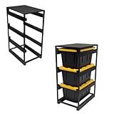 Storage Rack for Lowe's Teeny Tote Bins, Modular Display Shelf with 4 Pound Capacity, Horizontal or Vertical Expansion for Desk or Bookshelf, Two Style to Choose (One line)