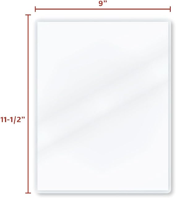 5 Mil Laminating Pouches with Rounded Corners | Letter Size | 9 in. x 11-1/2 in. | Glossy Finish | Premium Adhesive for High-Clarity | 2 Carriers Included | 100 Pack