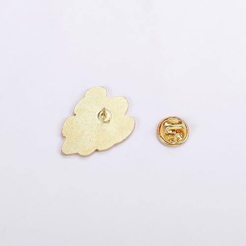 Image of Cute Ghost Enamel Brooch Pin Cute Enamel Pins Cartoon Lapel Pin for Jackets Backpacks Hat Decoration 4Pcs