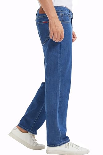 COEVALS CLUB Men's Straight Leg 5-Pocket Regular Fit Workwear Flex Jeans3