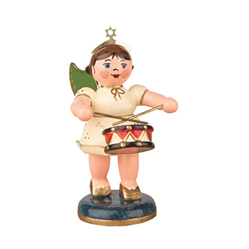 Engel mit Trommel - 6,5cm / Weihnachtsengel - Original Erzgebirge...