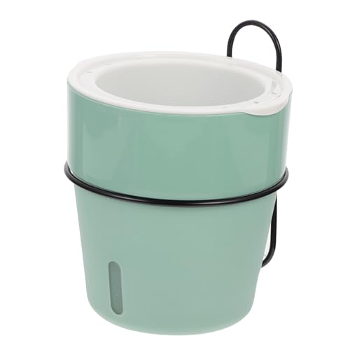 ibasenice Maceta de Pared Autorriego con Depósito de Agua Plástico Duradero para Suculentas y Flores Diseño Práctico para Interior y Exterior con Soporte Metálico y Gancho