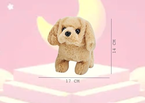 Image of Hopping Walking Brown Dog Toy for Kids - Talking Sound Dog with Moving Tail, Head Shake & Realistic Actions | Soft Plush Interactive Animal Toy, Fun Gift & Childhood Companion for Boys & Girls
