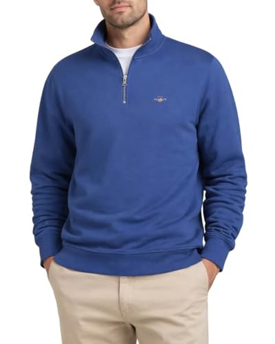 GANT Mens Half Zip Sweatshirt Vintage Blue M
