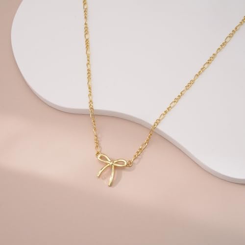 Image of Gold Silver Necklace for Women, Dainty Cubic Zirconia Pendant