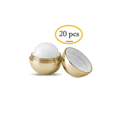 Bálsamos Labiales Aroma dorados en Lote de 20 unidades, sabor Vainilla, Dermatológicamente testado, balsamos labiales boda, detalles boda invitadas