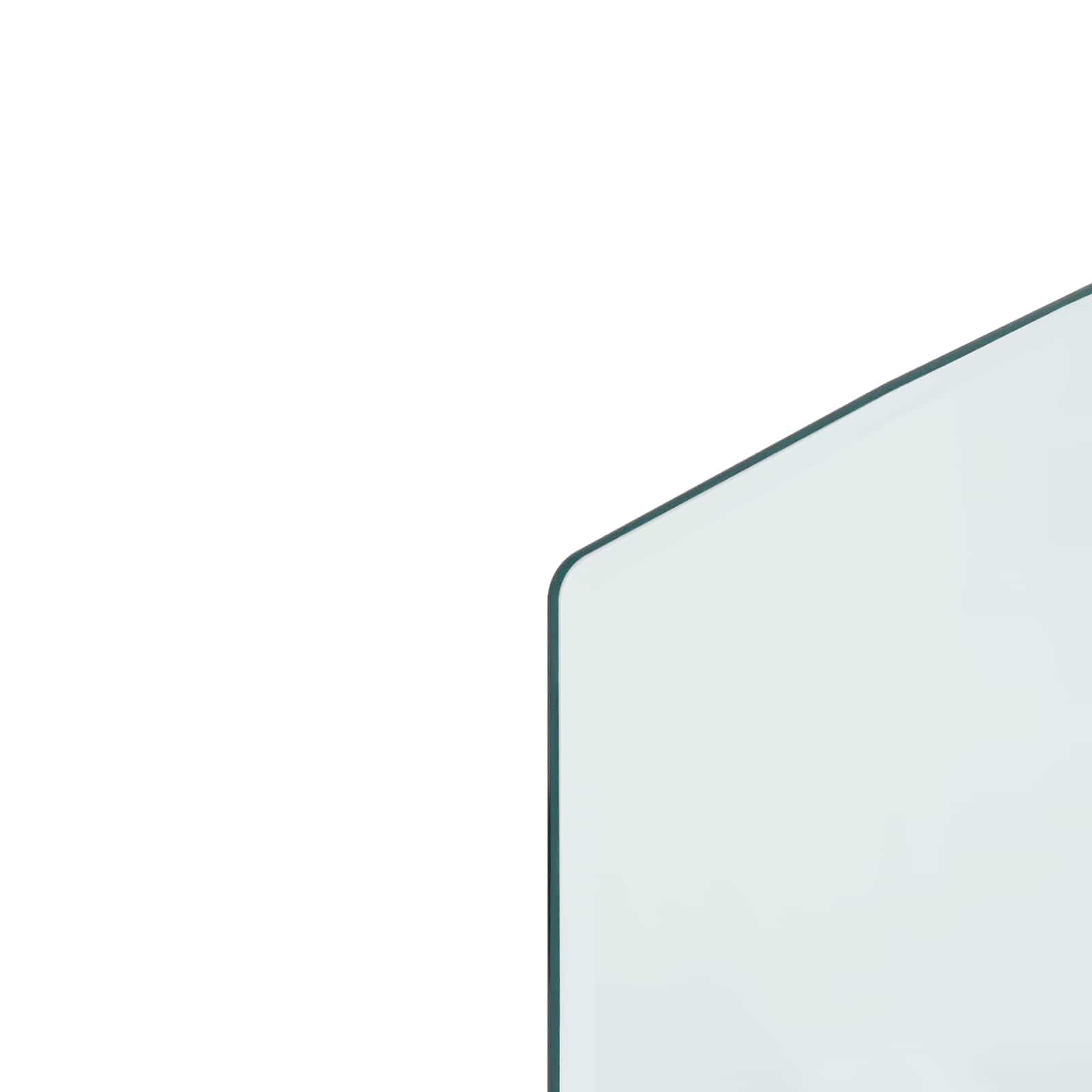 Feuerstelle Glasplatte transparent 120x60 cm hitzebeständiges Sicherheitsglas für Kamin Ofen Schutzplatte für Holzboden, Laminat, Parkett, Wohnzimmer, Schwedenofen, Pelletofen, Kachelofen