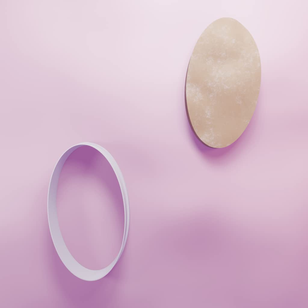 Oval Shape Cookie Cutter - 3 Sizes, White, 10cm - Image 4