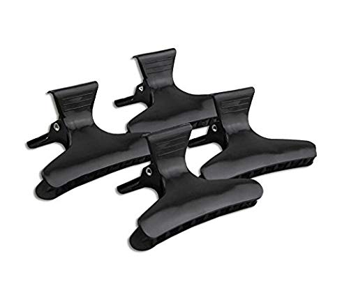 12Pcs Black Hair Claw Clips Plastic Non Slip Butterfly Hair Clamps Hairdressers Hairdressing Hair Clip Hair Barrettes Grip Salon Section Clips Haircut Hair Styling Hair Accessory Fixed Hairstyle Tools #TOP1