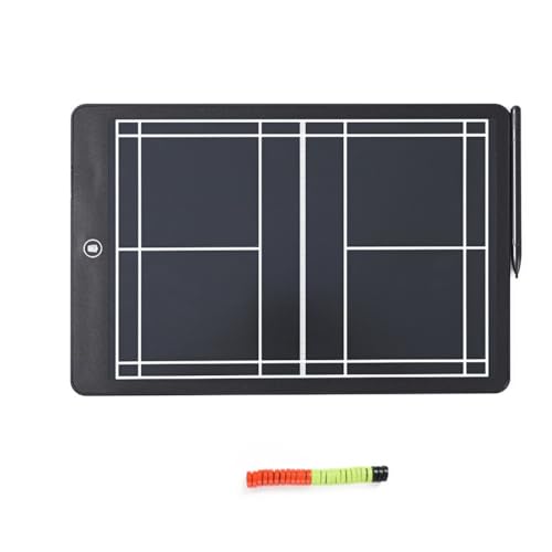 Homeponnew Lavagna elettronica LCD Strategy Board per calcio, pallacanestro e sport di squadra, marcatori magnetici, funzione One-Touch Clear/Lock, 34 x 25 cm, in plastica, tattica per pianificazione