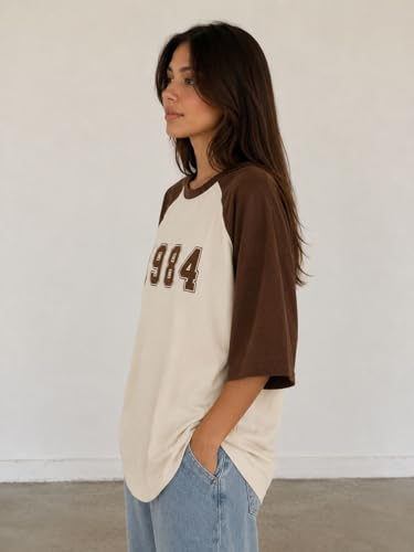 Image of ColorChakra Cotton Oversized Tshirt for Womens Down Shoulder Loose fit t-Shirt Women Baggy Style Oversize t-Shirt Korean fit