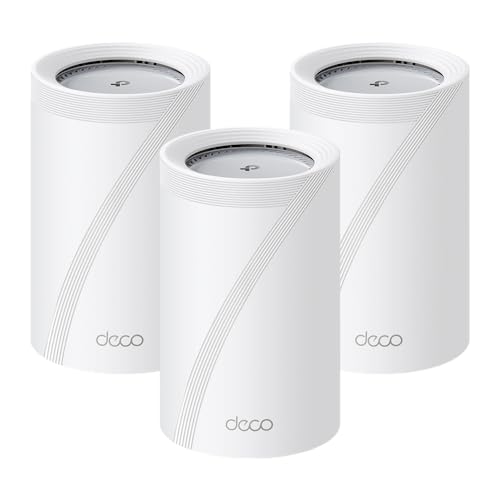 TP-Link Deco BE11000 Tri-Band WiFi 7 Mesh (Deco BE65 Pro) - 11 Gbps, 6 GHz/5 GHz/2.4 GHz Bands, 5...