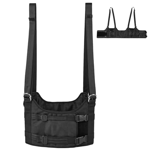 Back Stretcher for Home Use, Spine Decompression Belt for Pain Relief, Adjustable Back Stretching Belt, Back Pain Relief, Neck and Waist Posture Correction, Black M Size