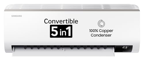 Image of Samsung 1 Ton 3 Star Convertible 5in1 Inverter Split AC (Copper, Anti-bacterial Filter, 2023 Model AR12CYLZABE White)