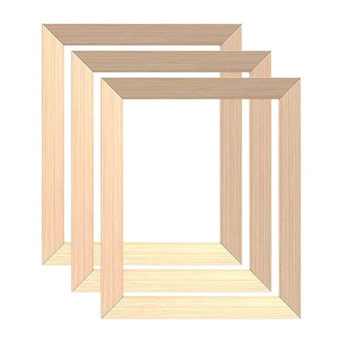 ECYC Ltd 3 Pcs Wood Stretcher Frame for Canvas, 20 x 25 cm Wooden Canvas Painting Inner Frames Wood Canvas Stretcher Bars for Canvas Paintings, Prints, Oil Paintings, Posters