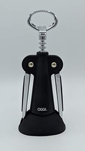 Oggi BLACK Jumbo Wing Corkscrew Wine Bottle Opener with Stand NEW IN PACK