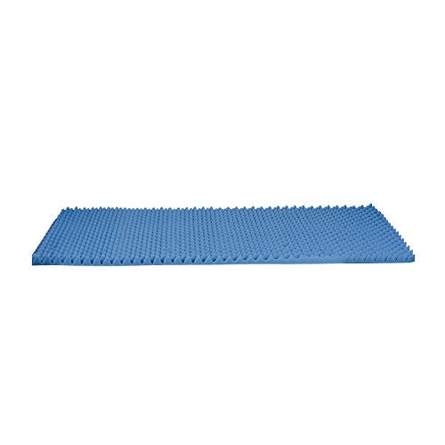 DMI Convoluted Foam Bed Pad Mattress Topper, Made in the USA, Queen Size, 56 x 78 x 2 Inch, Blue - Thumbnail 5
