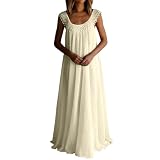 Vestidos Verano Mujer 2026, Vestidos De Graduación Juveniles Femininos Vestido Largo De Verano para Mujer Liso Sin Mangas Corte Fluido Ideal para Fiestas Vestido Blanco Largo