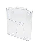 Source One Large Slotwall / Slatwall Clear Magazine Rack Brochure Holder