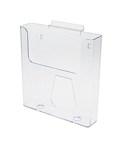 Source One Large Slotwall / Slatwall Clear Magazine Rack Brochure Holder by SourceOne