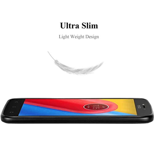 Image of Mobile Back Cover Case for Motorola Moto C (Silicone Case|CameraProtection|Black SC1510)