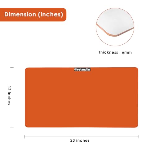 Image of Engineered Wood Lap Board for Study | Home | Dining | Office | Laptop | Computer Desk | Reading & Writing | Multi-Purpose | Made in India | (MENDARIN, LB-12X23-MENDARIN)