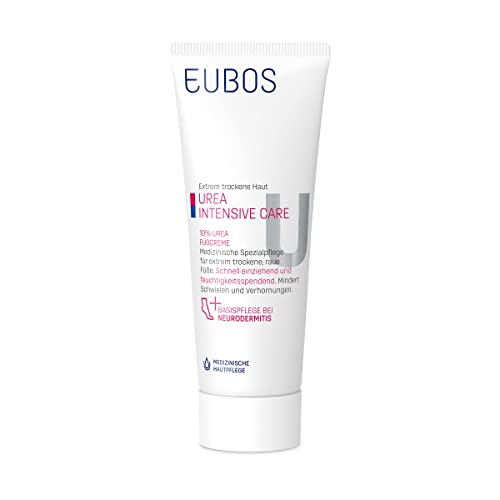 Urea Fußcreme Eubos mit 10% Urea, 100 ml für trockene Haut