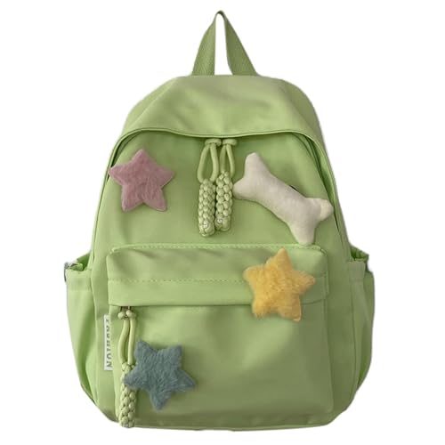 Mochila escolar ligera de gran capacidad para estudiantes y niñas con doble correa